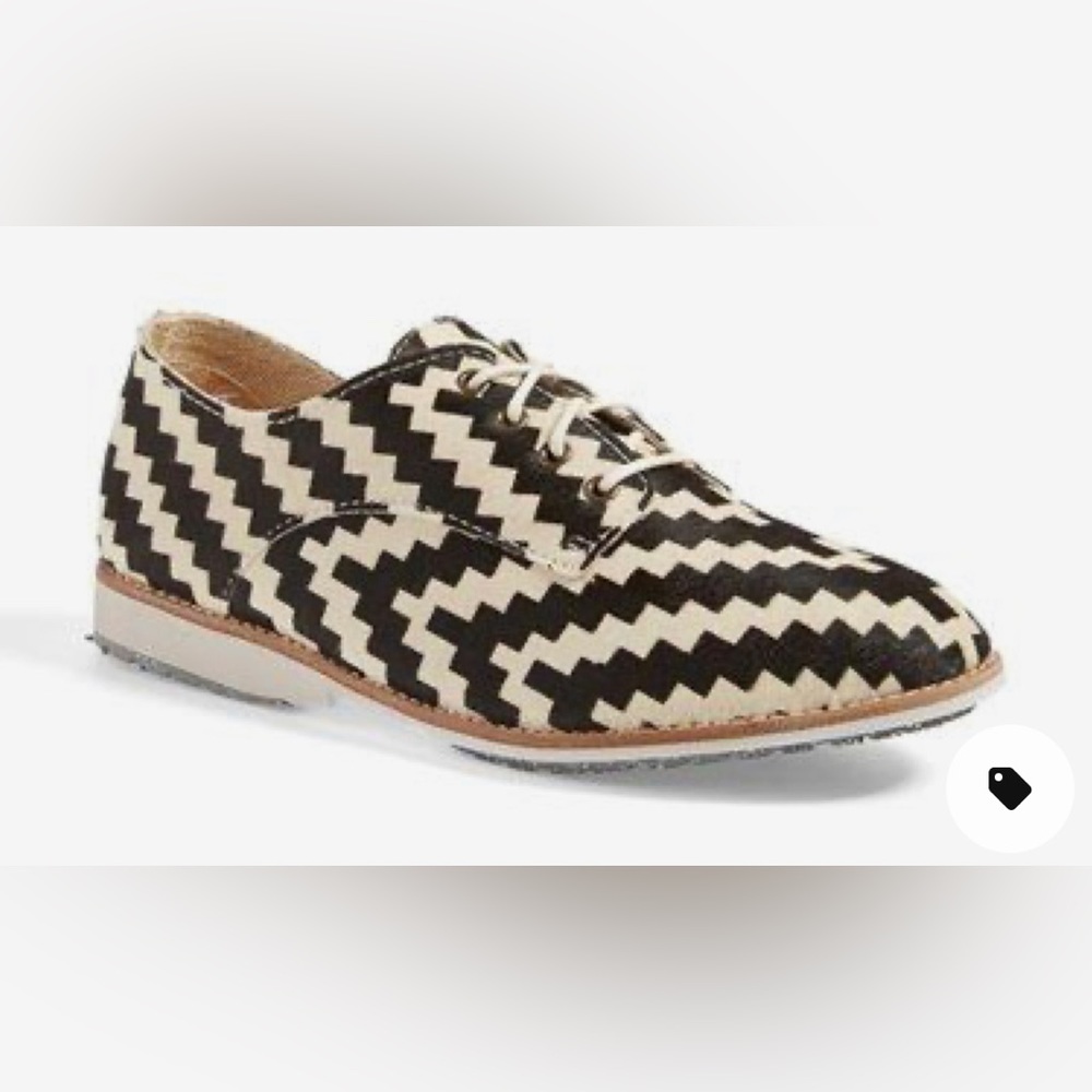 🎉HOST PICK 🎉 Rollie Black & White Calf Hair Oxfords